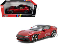 2024 Ferrari 12Cilindri Red Metallic with Black Top 1/18 Diecast Model Car by Polistil