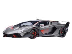 Lamborghini SC18 Alston Grigio Daytona Gray Metallic with Red Accents 1/18 Model Car by Autoart