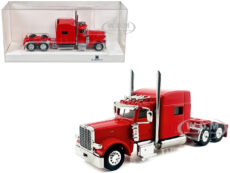Peterbilt 389 Truck Tractor with Sleeper Cab Red 1/87 (HO) Plastic Model Car by HO Logistics