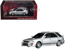 Subaru Impreza WRX STi Wagon Version VI RHD (Right Hand Drive) Arctic Silver Metallic 1/64 Diecast Model Car by MotorHelix