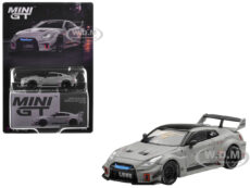 Nissan 35GT-RR Ver.1 "LB-Silhouette Works GT" Matt Gray with Black Top Limited Edition 1/64 Diecast Model Car by Mini GT