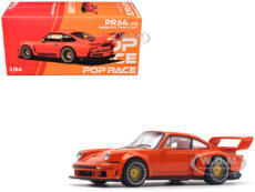 Singer DLS Turbo Study Orange Metallic 1/64 Diecast Model Car by Pop Race
