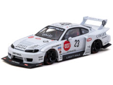 Nissan Silvia (S15) LB-Super Silhouette RHD (Right Hand Drive) #23 "Collet" White with Graphics "Hobby43" Series 1/43 Diecast Model Car by Tarmac Work