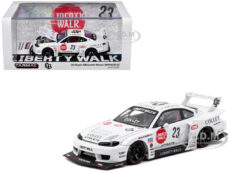 Nissan Silvia (S15) LB-Super Silhouette RHD (Right Hand Drive) #23 "Collet" White with Graphics "Hobby43" Series 1/43 Diecast Model Car by Tarmac Work